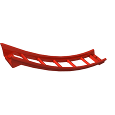 Vehicle Track, Roller Coaster Ramp Large Lower Part, 6 Bricks Elevation (26559)