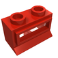 Window 1 x 2 x 1, Extended Lip, Hollow Stud [with Glass]