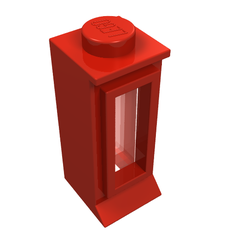 Window 1 x 1 x 2, Extended Lip, Solid Stud [with Glass] (29ac01)