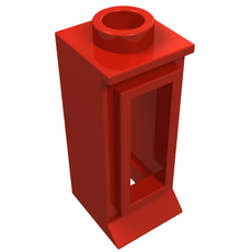 Window 1 x 1 x 2, Extended Lip, Hollow Stud [no Glass] (29b)