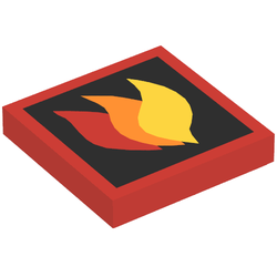 LEGO PART 3068bpr0117 Tile 2 x 2 with Classic Fire Logo Large Print ...