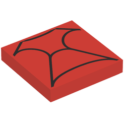 Tile 2 x 2 with Black Lines Print (Spiderman)