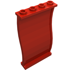 Wall Panel 1 x 4 x 6 Curved Vertically (34732)