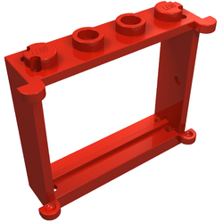 LEGO WINDOW FRAME PART 3853 WITH SHUTTER TABS x 1 red//blue