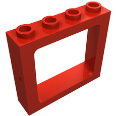 Window 1 x 4 x 3 Train with All Studs Hollow (4033)
