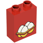 Duplo Brick 1 x 2 x 2 with 4 Eggs Print