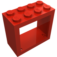 Window 2 x 4 x 3 Frame with Solid Studs (4132)