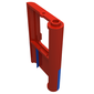 Door 1 x 4 x 5 Train Left with Blue Bottom Half Print