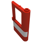 Door 1 x 4 x 5 Train Right with White Stripe Print