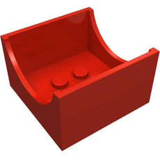 Box 4 x 4 x 2 Bottom with Semicircle Cut-out Ends (4461)