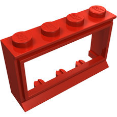 Window 1 x 4 x 2 Classic with Solid Studs, No Glass (453a)