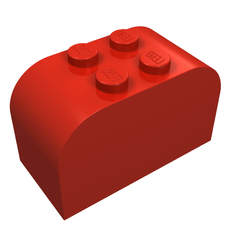 Brick Curved 2 x 4 x 2 Double [Plain] (4744)