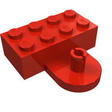 Brick Special 2 x 4 with Coupling, Male (4747)