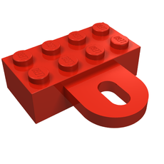 Brick Special 2 x 4 with Coupling, Female (4748)