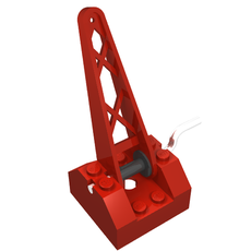 Winch 4 x 4 x 2 with Sloped Top with Black Drum [Complete Assembly] (559c01)