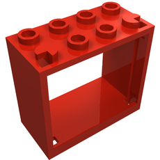 Window 2 x 4 x 3 Frame with Hollow Studs (60598)