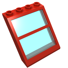 Window 4 x 4 x 3 Roof with Centre Bar (6159)