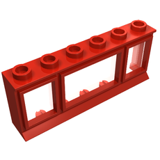 Window 1 x 6 x 2 [Old Style Extended Lip & Glass] (645bc01)