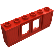Window 1 x 6 x 2 with Shutters (646)