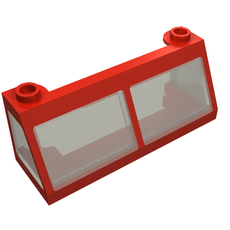 Windscreen 2 x 6 x 2 Train with Trans-Brown Glass (6567c02)