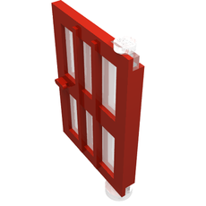 Door 1 x 4 x 5 Right with 6 Panes (73312)