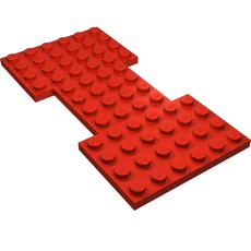 Vehicle Base 6 x 12 with 1 x 4 Cutouts (781)