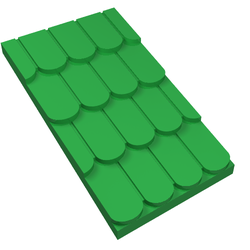 Fabuland, Roof Support with Green Roof Slope without Chimney Hole