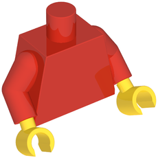 Torso, Red Arms, Yellow Hands [Plain] (973c22h01)