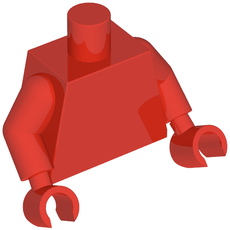 Torso, Red Arms and Hands [Plain] (973c22h22)