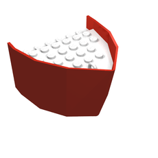 Boat Hull Section, Bow 6 x 8 x 3 1/3 with White Deck (997c02)