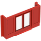 Window 1 x 6 x 3 Shuttered with Glass for Slotted Bricks