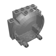 Windscreen 3 x 6 x 5 Bubble with Studs on Top [Plain] (30366)