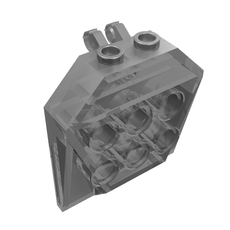 Hinge Panel 1 x 4 x 3 2/3 with 6 holes, 2 studs on top, Locking 2 Fingers (30625)
