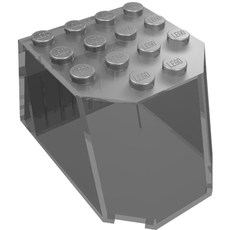 Windscreen 6 x 4 x 3 Flat Top with Studs and 1 x 4 Holes on Bottom (47506)