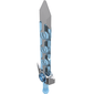 Weapon Sword Long with Angular Crossguard Light Bluish Gray Pattern