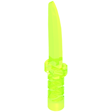Weapon Dagger / Knife with Flat Hilt End and Curved Blade, Cross Hatched Grip (37341b)