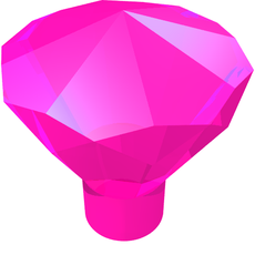 Rock 1 x 1 Jewel / Gem 24 Facet (30153)