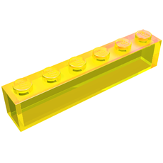 Brick 1 x 6 with No Bottom Tubes (3067)