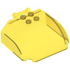 Windscreen 5 x 6 x 2 Curved Top Canopy with 4 Studs and Handle (92580)