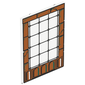 Glass for Window 1 x 4 x 5 with Brown Brick Border Print