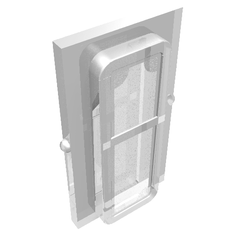 Glass for Train Window 1 x 2 x 3 (4036)