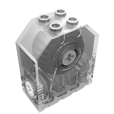 Gearbox 4 x 2 x 4 [Worm / 24 Tooth] Dark Gray Centre (46224c01)