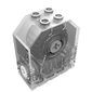 Gearbox 4 x 2 x 4 [Worm / 24 Tooth] Dark Gray Centre