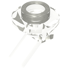 Bar, Angled with 1 x 1 Round Plate / Stud on End (65578)