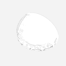 Windscreen 8 x 4 2/3 x 3 2/3 Quarter Sphere [Outer] with Hinge Holes (88067)