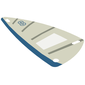 Sail, Triangular, 6 x 12 with Blue 8, Horizontal Gray Stripes, Vertical Blue Stripe Print