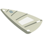 Sail, Triangular, 6 x 12 with Blue 8, Horizontal Gray Stripes, Vertical Gray Stripe Print