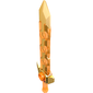 Weapon Sword Long with Angular Crossguard Pearl Gold Pattern