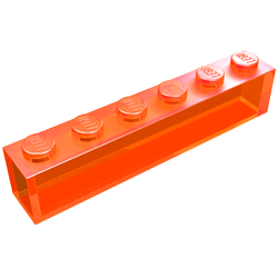Brick 1 x 6 with No Bottom Tubes
