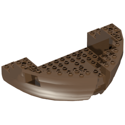 Boat Hull Section, Large Bow 12 x 16 x 5 1/3 with Brown Top [Complete Assembly]